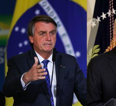 Presidente do Brasil, Jair Bolsonaro, e presidente dos Estados Unidos, Joe Biden.