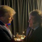 Ex-presidente dos Estados Unidos e candidato ao novo pleito, Donald Trump, se encontra pela primeira vez com o presidente da Argentina, Javier Milei, em Washington, durante  evento que reuniu políticos conservadores
