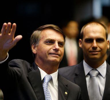Jair Bolsonaro e seu filho Eduardo Bolsonaro
