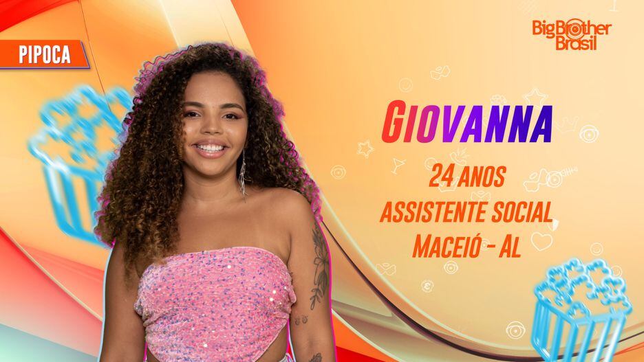 Giovanna está entre os participantes do grupo Pipoca do BBB 24