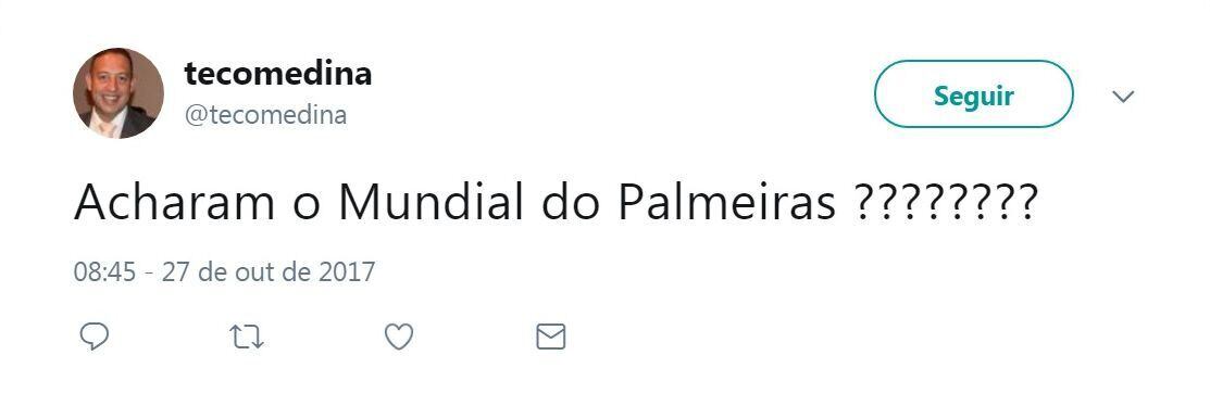 É oficial: o Palmeiras não tem mundial e a internet passa mal