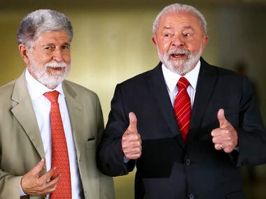 Lula e Celso Amorim, assessor para assuntos internacionais da Presidência