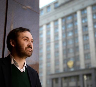 FILE â€” Ilya Ponomarev, the only member of Russiaâ€™s lower house of Parliament to publicly oppose the annexation of Crimea, in Moscow, March 27, 2014. Ponomarev, who faces charges as an accomplice to embezzlement, was stripped of the constitutional immunity from prosecution granted to lawmakers on April 7, 2015. (James Hill/The New York Times) -- NO SALES.