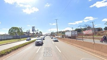 Trecho da Rodovia Fernão Dias (BR-381) em Betim, na Região Metropolitana de Belo Horizonte. Foto: Reprodução/Google Street View