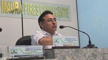 João Roberto de Oliveira, durante sessão da Câmara de Itaitinga. Foto: Reprodução via Facebook/@joaorobertopresidente