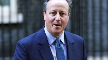 Britain's former prime minister David Cameron leaves Downing Street, in London, Monday, Nov. 13, 2023. British Prime Minister Rishi Sunak on Monday fired Home Secretary Suella Braverman, a divisive figure who drew anger for accusing police of being too lenient with pro-Palestinian protesters. In a highly unusual move, former Prime Minister David Cameron was named foreign secretary. It's rare for a former leader, and a non-lawmaker, to take a senior government post. The government said Cameron will be appointed to Parliament's unelected upper chamber, the House of Lords. (James Manning/PA via AP)