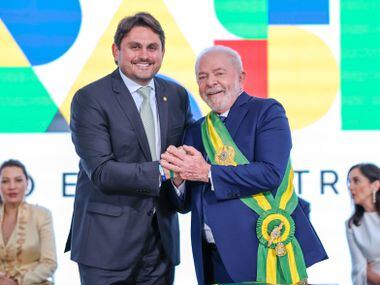 Lula durante a posse de Juscelino Filho como ministro das Comunicações