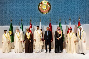 Líderes dos países do Golfo participam de uma reunião em Doha, no Catar 
