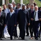 Dubai (United Arab Emirates), 01/12/2023.- Sheikh Mohamed bin Zayed Al Nahyan (2-R), President of the United Arab Emirates and ruler of the emirate of Abu Dhabi, President of Brazil, Luiz Inacio Lula da Silva (R), and United Nations Secretary-General Antonio Guterres (L) walk with other global leaders during the 2023 United Nations Climate Change Conference (COP28) at Expo City Dubai in Dubai, UAE, 01 December 2023. The 2023 United Nations Climate Change Conference (COP28), runs from 30 November to 12 December, and is expected to host one of the largest number of participants in the annual global climate conference as over 70,000 estimated attendees, including the member states of the UN Framework Convention on Climate Change (UNFCCC), business leaders, young people, climate scientists, Indigenous Peoples and other relevant stakeholders will attend. (Brasil, Emiratos Árabes Unidos) EFE/EPA/ALI HAIDER
