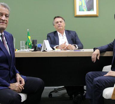 Prefeito de São Paulo, Ricardo Nunes (MDB), se reúne com ex-presidente Jair Bolsonaro e com o presidente do PL, Valdemar Costa Neto. 04.07.23