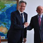 O presidente do Brasil, Luiz Inácio Lula da Silva, se encontra com o secretário de Estado dos EUA, Antony Blinken, em Brasília, Brasil 
