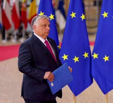 Hungary's Prime Minister Viktor Orban arrives for the European Union leaders summit, as EU's leaders attempt to agree on Russian oil sanctions in response to Russia's invasion of Ukraine, in Brussels, Belgium May 30, 2022. REUTERS/Johanna Geron
