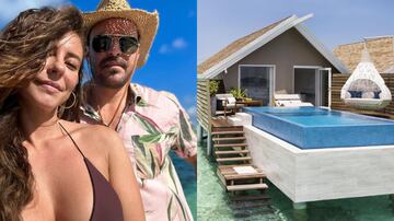 Paolla Oliveira e Diogo Nogueira estão passando férias em resort nas Maldivas. Foto: Reprodução/Instagram/@paollaoliveirareal e LUX* South Ari Atoll/Divulgação