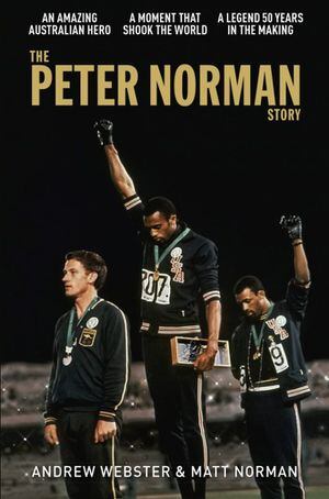 Capa do livro "A história de Peter Norman".   Editora Macmillan Australia.