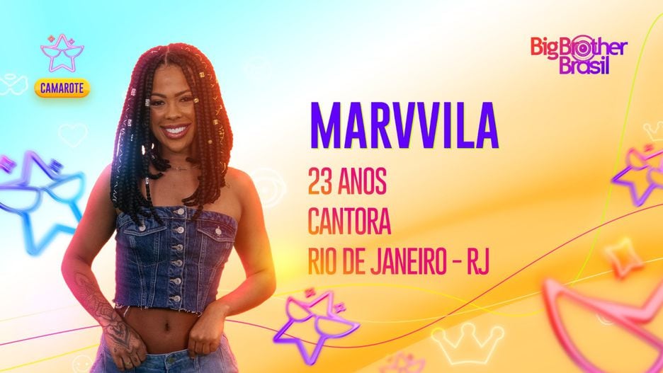 Marvvila é cantora, participou do 'The Voice Brasil' em 2016 e é do Camarote do 'BBB 23'