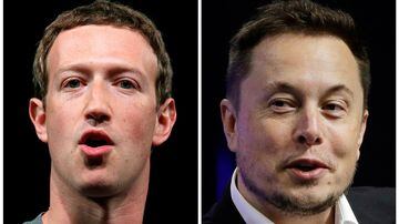 This combo of file images shows Facebook CEO Mark Zuckerberg, left, and Tesla and SpaceX CEO Elon Musk. Elon Musk and Mark Zuckerberg are ready to fight, offline. In a now-viral back-and-forth seen on Twitter and Instagram this week, the two tech billionaires seemingly agreed to a “cage match” face off. (AP Photo/Manu Fernandez, Stephan Savoia). Foto: Manu Fernandez, Stephan Savoia/AP Photo
