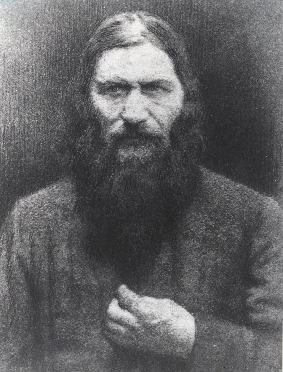 O monge Siberiano Rasputin, que ganhou a fama de místico no império russo, quando aconselhava o Czar 