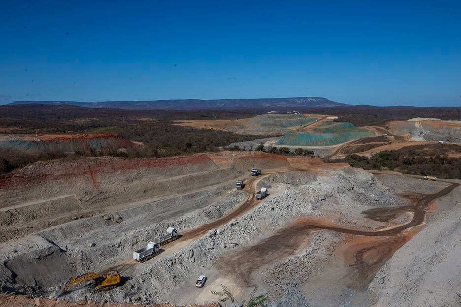 Mina de llítio na cidade de Araçuaí, nordeste de Minas Gerais, da mineradora Sigma Lithium
