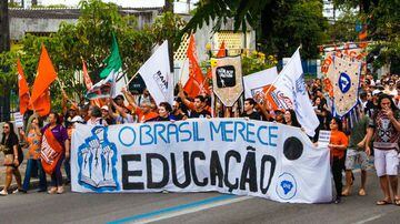 Em Maceió, o protesto contra os cortes na área da educação ocorreu na manhã de 13 de agosto. Foto: Pedro Ferreira/Cuca da UNE