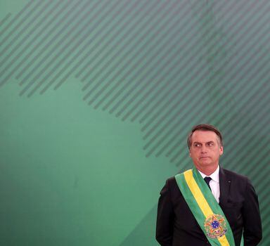 O presidente Jair Bolsonaro em evento em Brasília