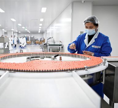 O laboratório da fabricante de vacinas Sinovac Biotech em Pequim, China