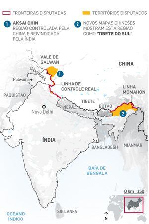 Nova Deli protesta contra mapa chinês que reivindica território indiano