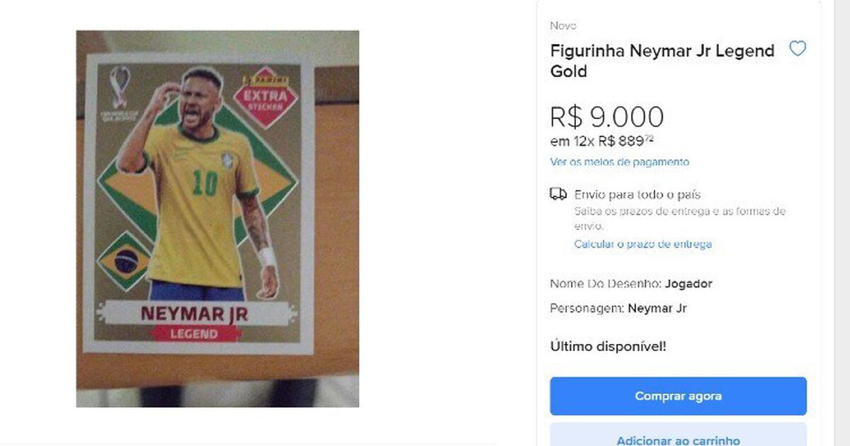 Figurinha Extra Neymar Jr Bordô Copa 2022 Rara Legend