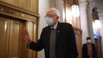 O senador democrataBernie Sanders, um dos líderes da ala mais progressista do partido, tem sido influente no governo Biden. Foto: Chip Somodevilla/AFP