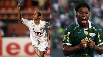Neymar e Endrick. Foto: Arquivo/AE e Cesar Greco/Palmeiras