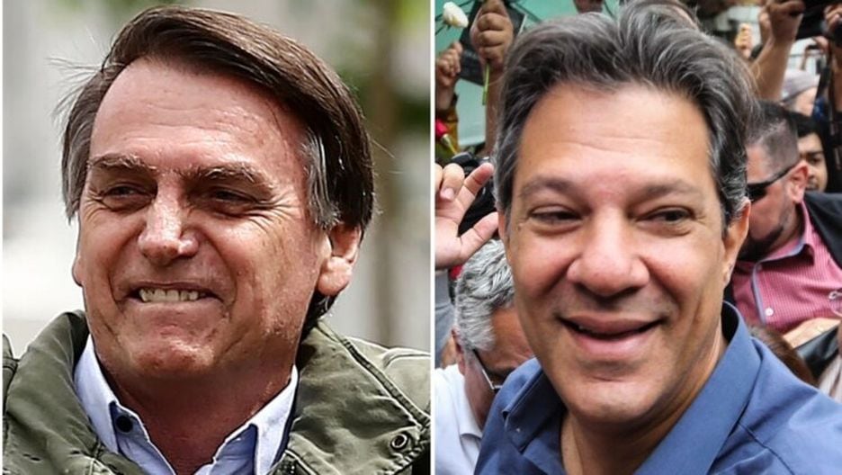 Jair Bolsonaro (PL) e Fernando Haddad (PT) disputaram o segundo turno em 2018; há um mês do primeiro turno, porém, o petista tinha 9% da preferência no Datafolha. 