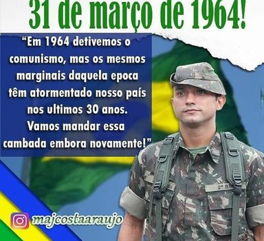 A postagem do major Costa Araújo no dia 31 de Março pregando novo tomada do poder contra o comunismo provocou a primeira punição em 2021 e o atual IPM
