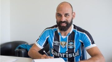 Bruno Rodrigo estava sem clube desde que deixou o Cruzeiro. Foto: Divulgação/Grêmio