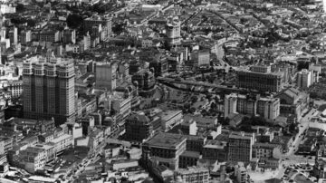Vista aérea do centro de São Paulo, por volta de 1930. Foto: Theodor Preising