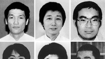 Membros da seita executados nesta quinta-feira, 26, pelo governo japonês (da esquerda à direita, de cima para baixo):Yasuo Hayashi,Kazuaki Okazaki,Masato Yokoyama,Kenichi Hirose,Satoru Hashimoto eToru Toyoda. Foto: AFP PHOTO / JIJI PRESS / JIJI PRESS / Japan OUT