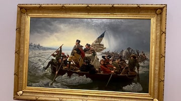 'Washington Crossing the Delaware', deEmanuel Leutze, que será leiloada em maio. Foto: Hussein Waaile/Reuters
