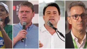 Michelle, Tarcísio, Ratinho, Zema e Caiado são candidatos a sucessores políticos de Bolsonaro. Foto: Taba Benedicto/Estadao; Celio Messias/Governo do Estado de SP; Alan Santos/PR; Alex Silva/Estadao; Wilton Junior/Estadao