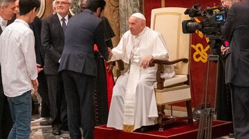 Prefeito de São Paulo, Ricardo Nunes, encontra o Papa Francisco no Vaticano. Foto: Divulgação/Secom/Prefeitura de São Paulo