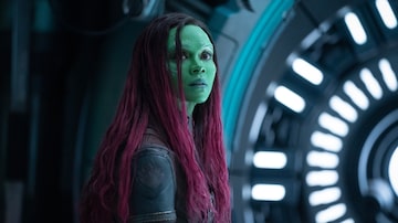 Zoe Saldana como Gamora em cena do filme Guardiões da Galáxia Vol. 3. Foto: Jessica Miglio / Marvel