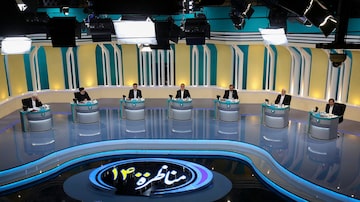 Candidatos à presidência do Irã participam de debate na T. Foto: Morteza Fakhri Nezhad / AP