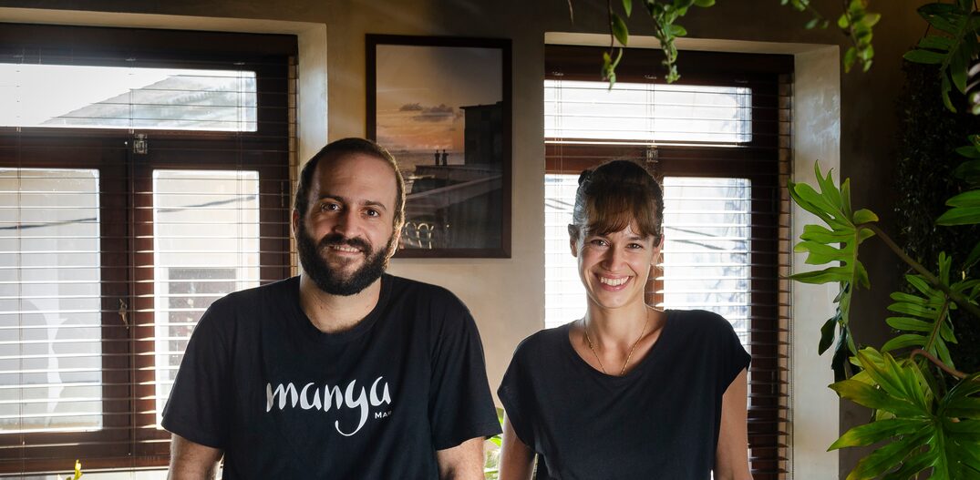 A dupla Dante e Katrin Bassi, do restaurante Manga de Salvador. Foto: Leonardo Freire