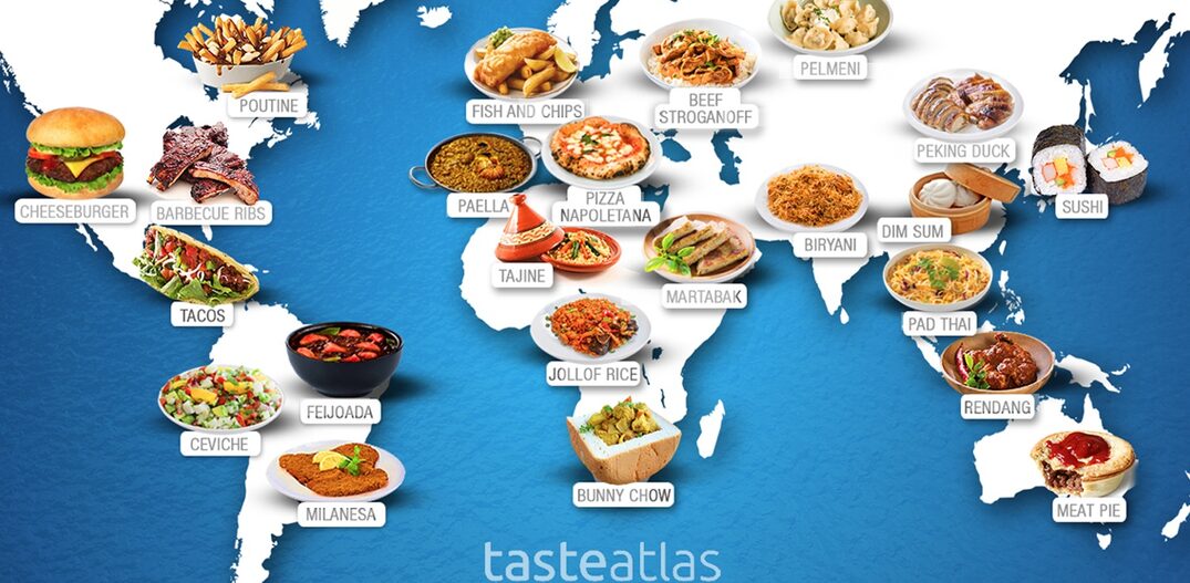 TasteAtlas quer mapear as principais comidas ao redor do mundo. Foto: TasteAtlas/Reprodução