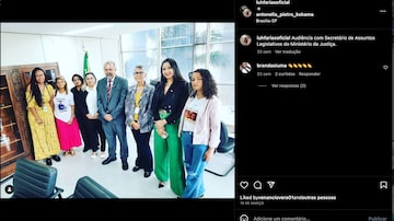 Em março, Luciane e sua equipe foram recebidos pelo secretário nacional de assuntos legislativos do MJ, o ex-deputado Elias Vaz. Foto: Reprodução: Instagram/ @associacaoliberdadedoam