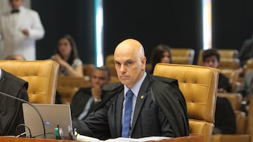 O ministro do STF Alexandre de Moraes durante sessão no tribunal. Foto: Carlos Moura/STF