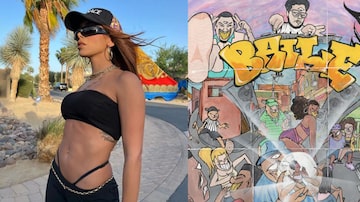 Anitta é acusada de plagiar faixa do álbum 'Baile', de FBC e Vhoor. Foto: Reprodução/@anitta via Instagram e UFFÉ 