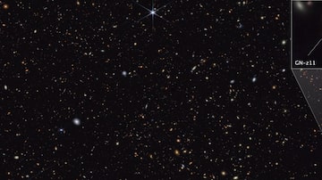 Imagem captada pelo Telescópio Espacial James Webb mostra uma parte do campo de galáxias. Foto: NASA