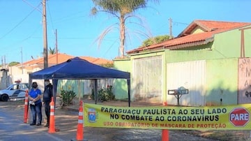 Paraguaçu Paulista monta barreiras móveis para retardar chegada do vírus, no interior de São Paulo. Foto: Divulgação/Prefeitura de Paraguaçu Paulista