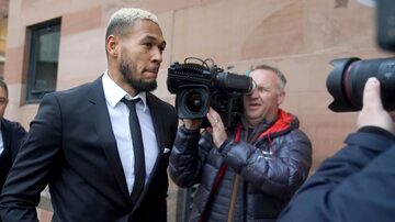 Newcastle United footballer Joelinton arrives at Newcastle Upon Tyne Magistrates' Court, where he is charged with drink driving, in Newcastle, England, Thursday, Jan. 26, 2023. The 26-year-old Brazilian was arrested after Northumbria Police pulled over a vehicle in Newcastle early on Jan. 12. (Owen Humphreys/PA via AP). Foto: Owen Humphreys/PA via AP