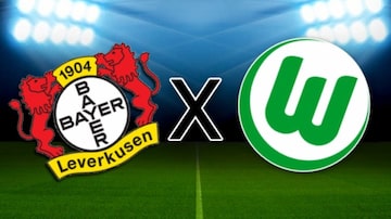 Escudos de Bayer Leverkusen e Wolfsburg. Foto: Arte/ Estadão