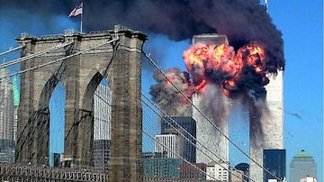 As Torres Gêmeas sob ataque no dia 11 de setembro de 2001. Foto: Sara K. Schwittek/Reuters