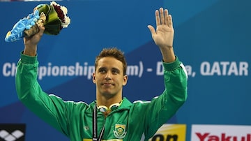 O sul-africano Chad Le Clos conquistou a medalha de ouro nos 200m livre. Foto: Marwan Naamani/ AFP